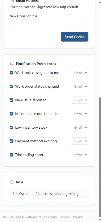 Smart Notifications mobile view