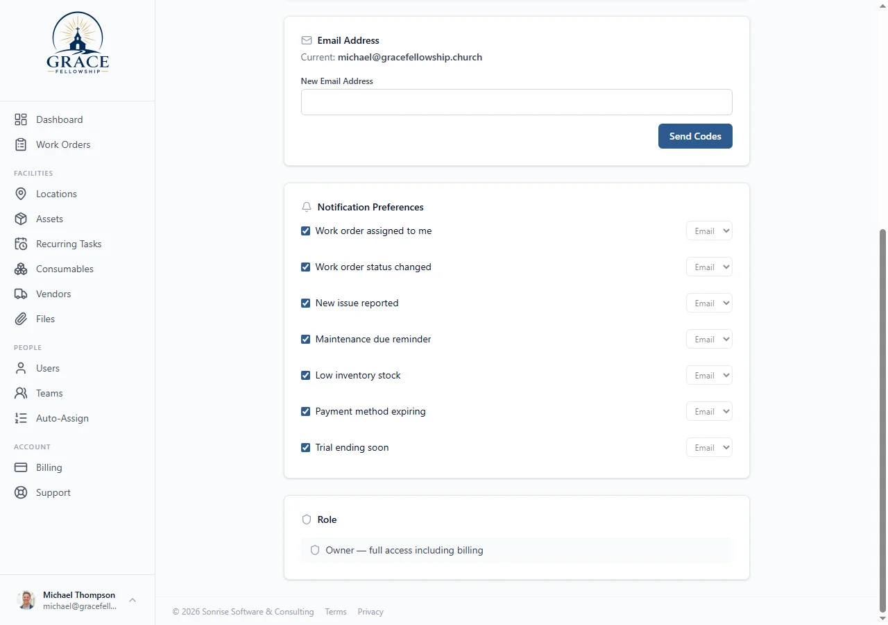 Smart Notifications desktop view